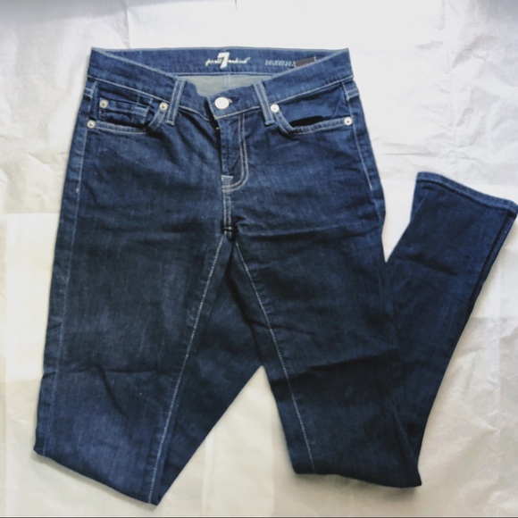 7 For All Mankind Rhinestones Roxanne Jeans - Picture 2 of 8